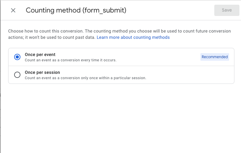 GA4 - Conversion _ Counting Method